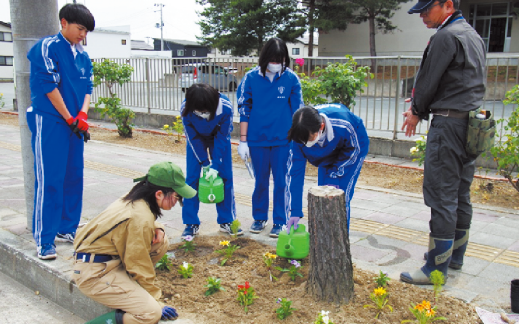 花の植栽